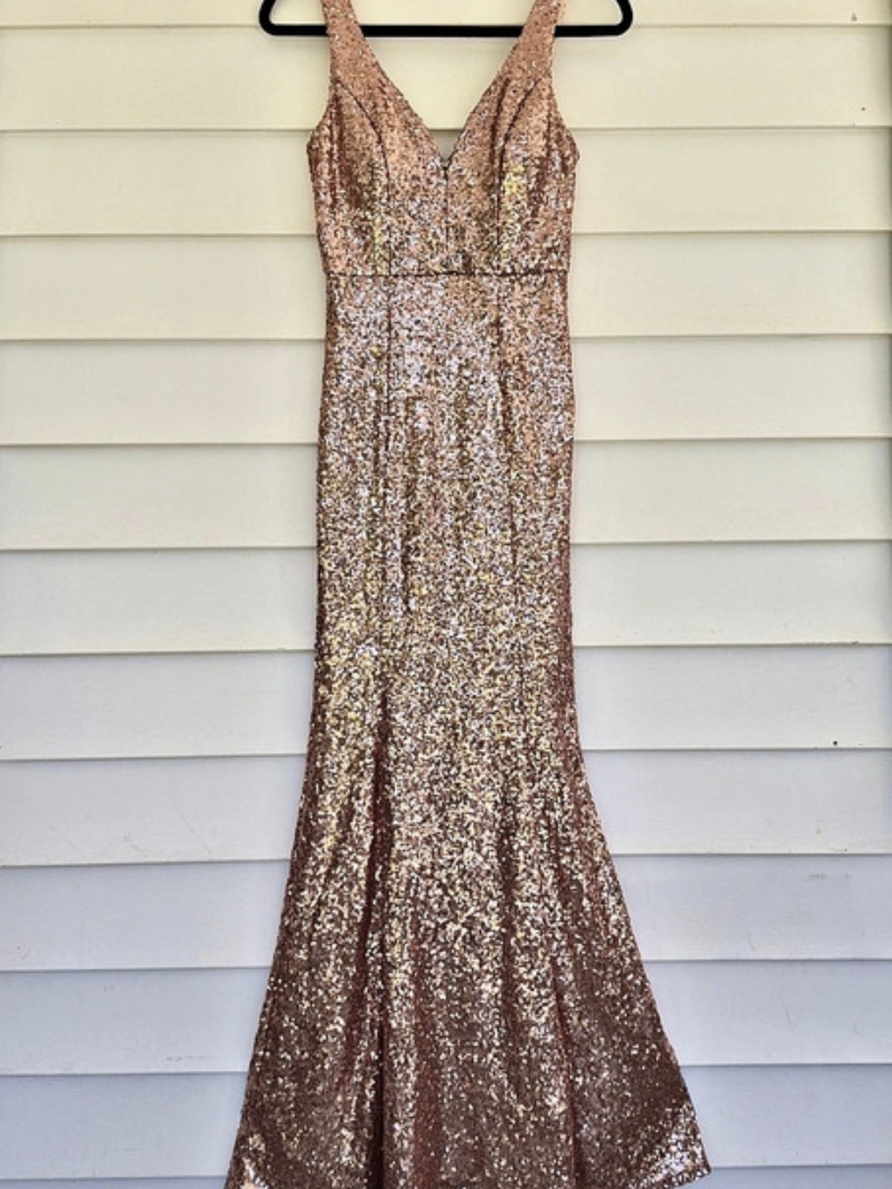 Crystal Doll Sequin Maxi Dress in Pink  Size Small  Like New